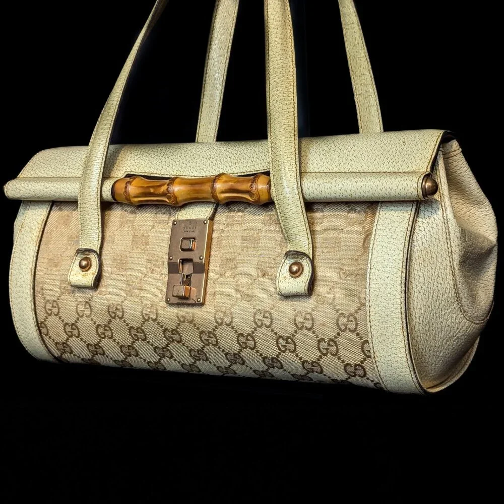 GUCCI Bamboo 1947 Bullet Bag - Off White - Picture 16 of 16